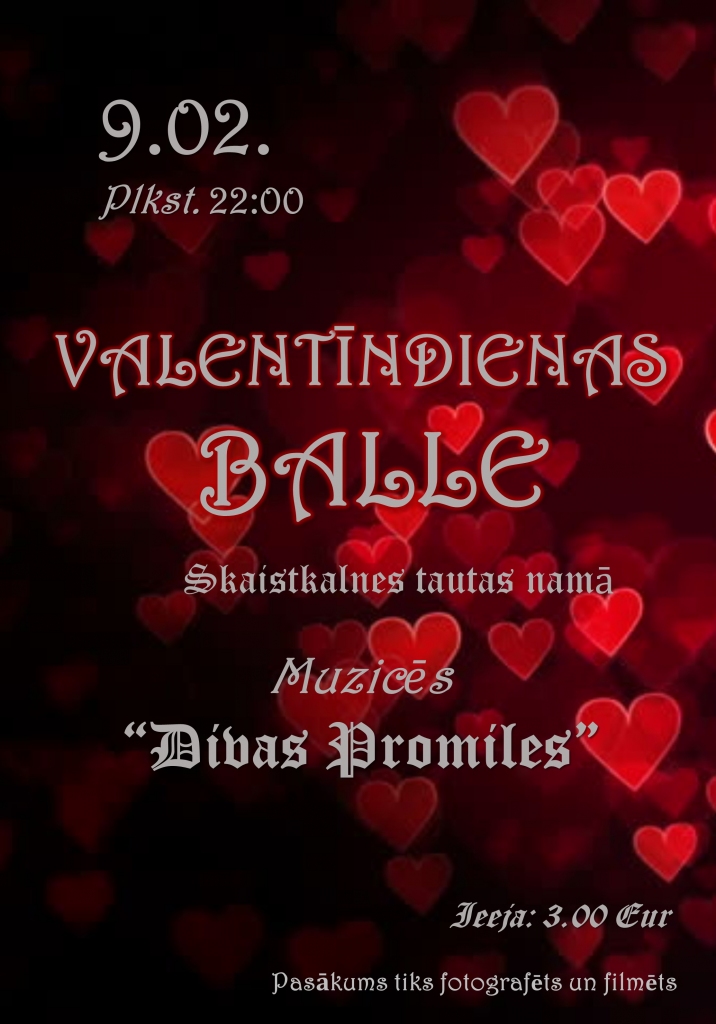 Valentīndienas balle Skaistkalnē