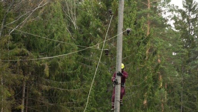 Stiprā vēja dēļ bez elektrības palikuši vairāki «Latvenergo» klienti Bārbelē un Svitenē