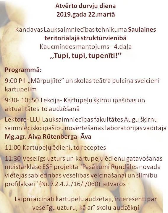Atvērto durvju diena Saulainē