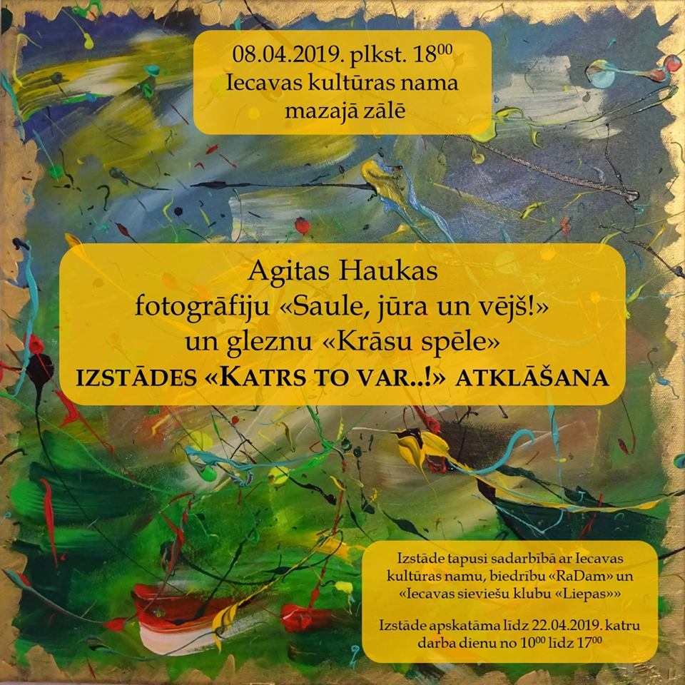 Agitas Haukas izstādes atklāšana Iecavā