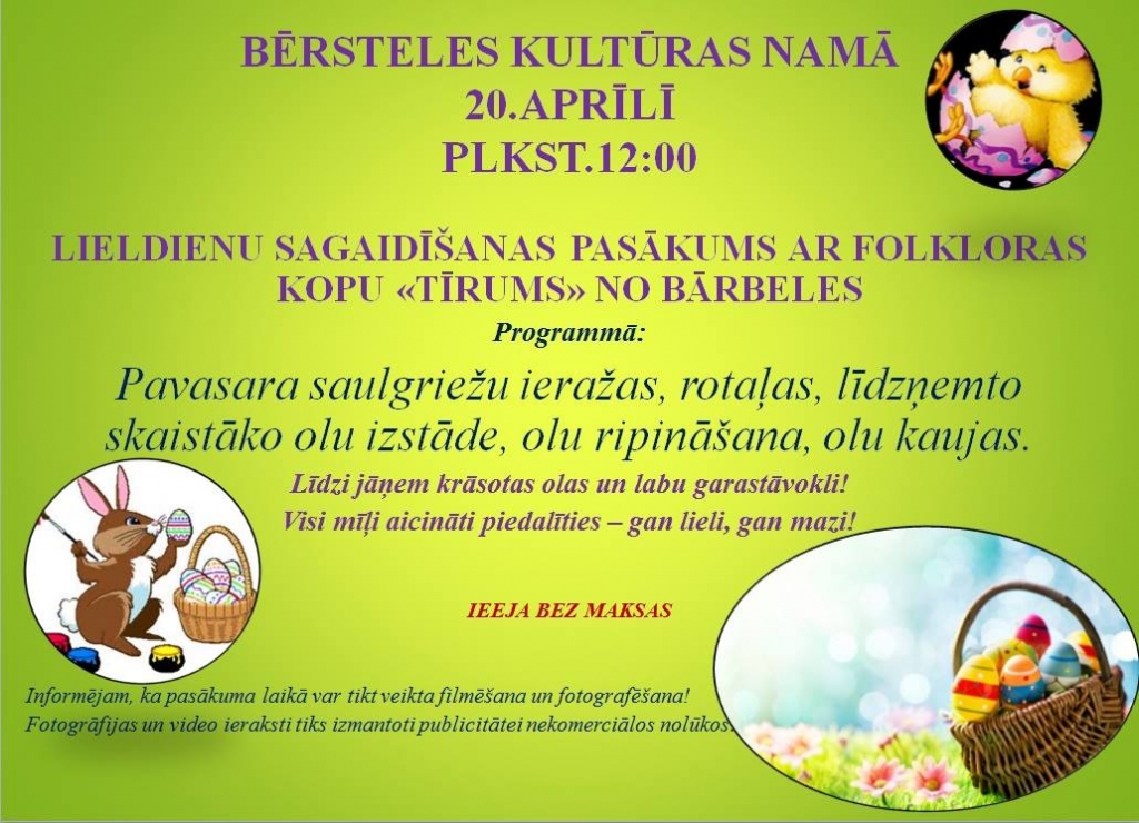 Lieldienu sagaidīšana Bērstelē