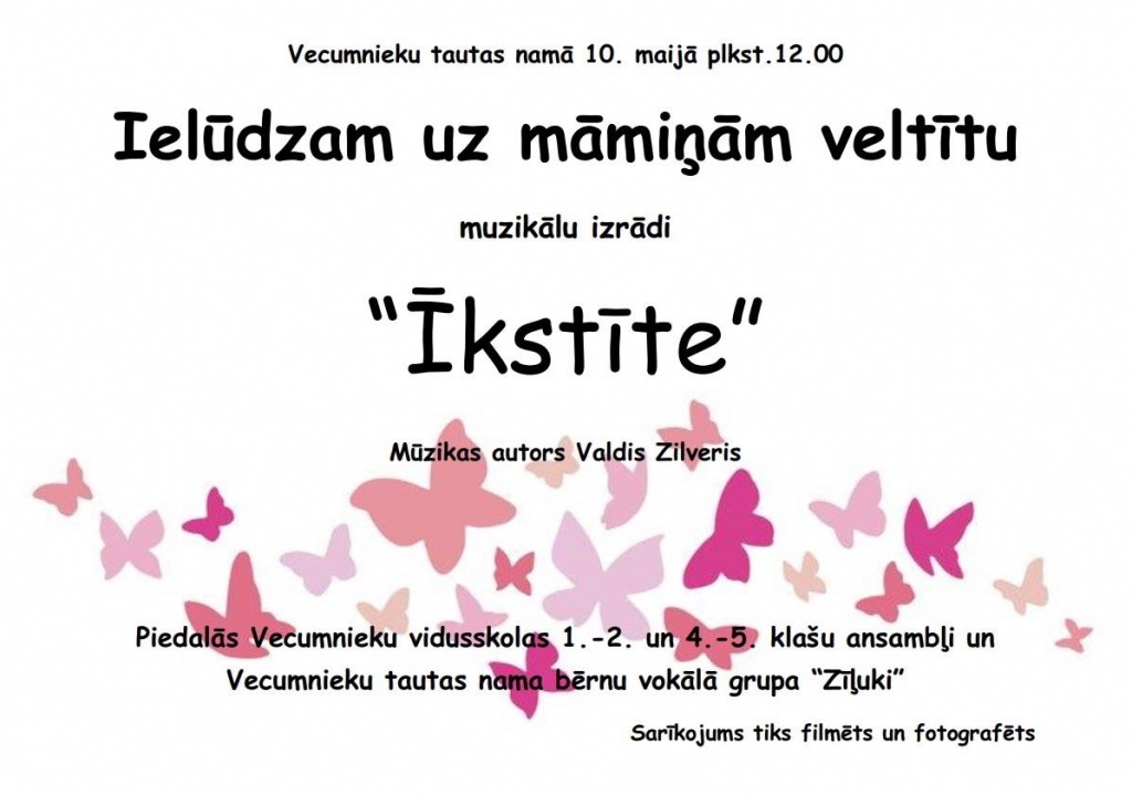Muzikāla izrāde Vecumniekos