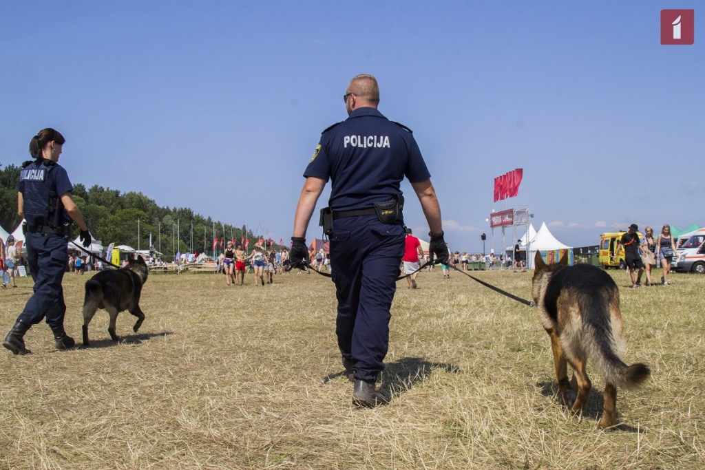 Narkotiku lietotājus un glabātājus festivālā «Zobens un lemess» un spēļu zālēs «medī» policijas dienesta suņi