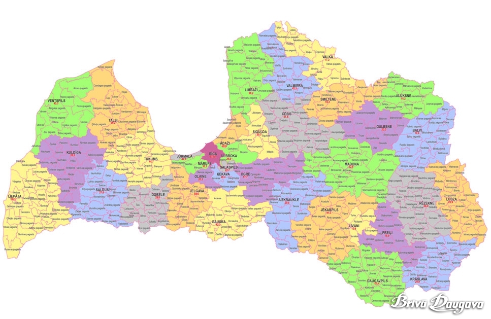 Valdība atbalsta ieceri Latvijā izveidot 39 pašvaldības esošo 119 vietā