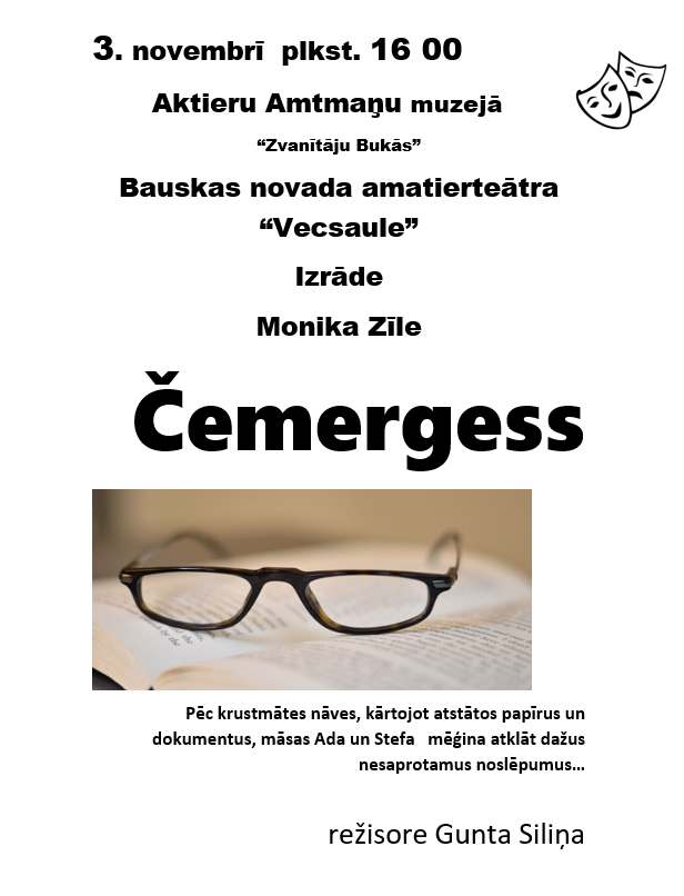 Teātra izrāde aktieru Amtmaņu muzejā Vallē