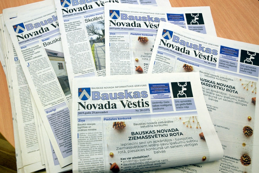 «Bauskas Novada Vēstis» izdos reizi mēnesī