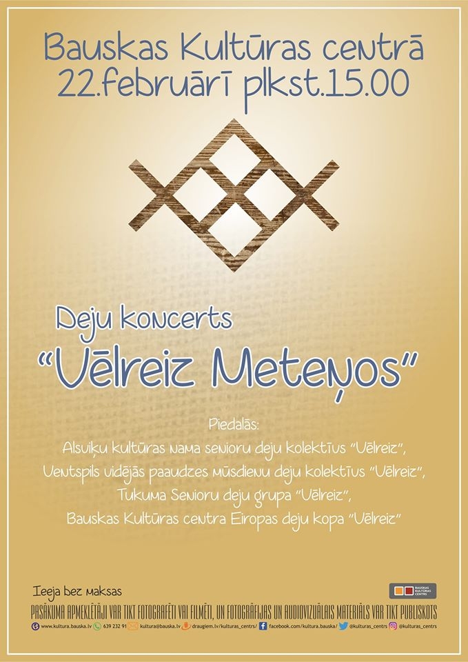 Deju koncerts «Vēlreiz Meteņos» Bauskā