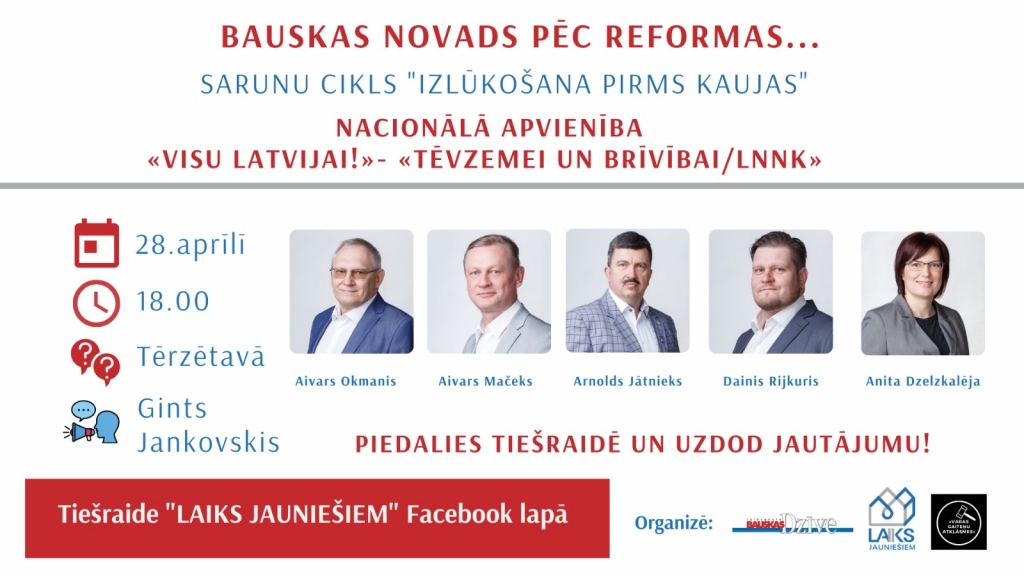 Bauskas novada priekšvēlēšanu diskusijā piedalīsies Nacionālā apvienības pārstāvji