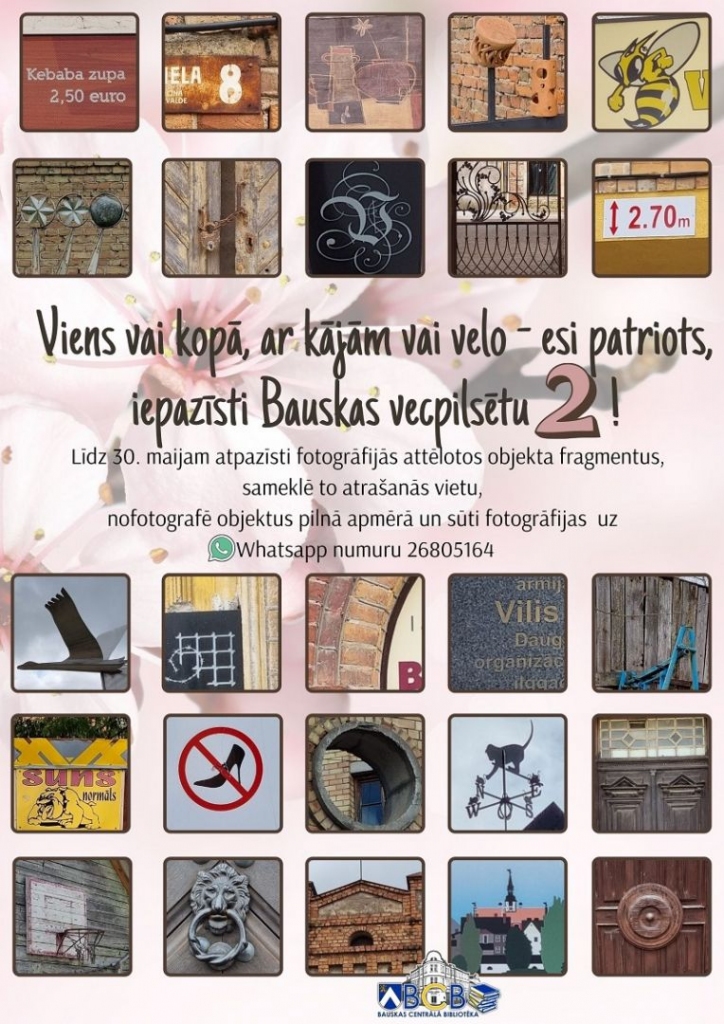 Bauskas bibliotekāri aicina uz vecpilsētas iepazīšanas spēles otro daļu