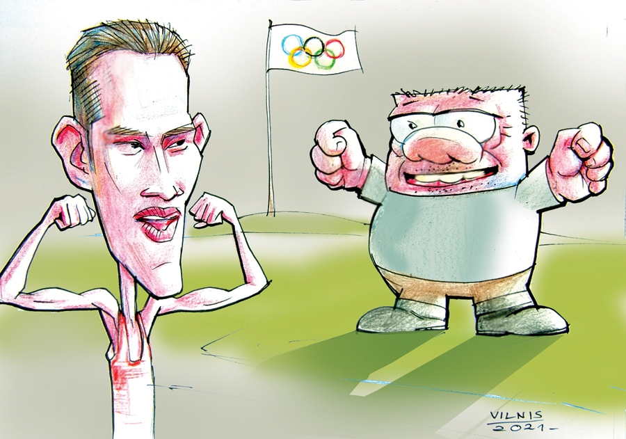 AKTUĀLA KARIKATŪRA: svinīgi tiek atklātas Tokijas olimpiskās spēles