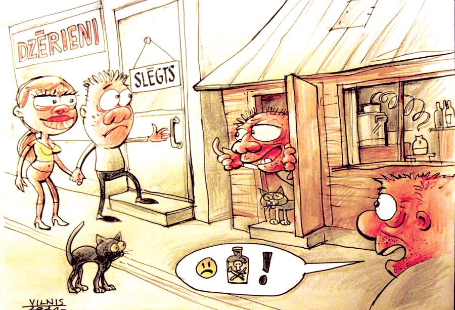 AKTUĀLA KARIKATŪRA: plāni ierobežot alkohola patēriņu