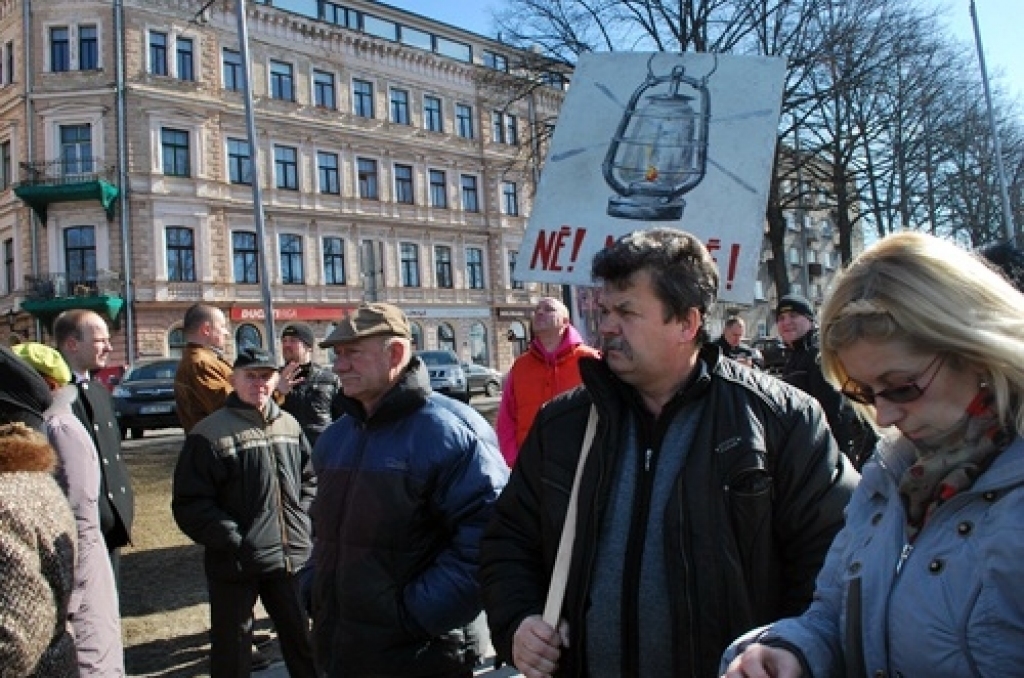 Arī baušķenieki Rīgā protestē pret «Latvenergo» tarifiem