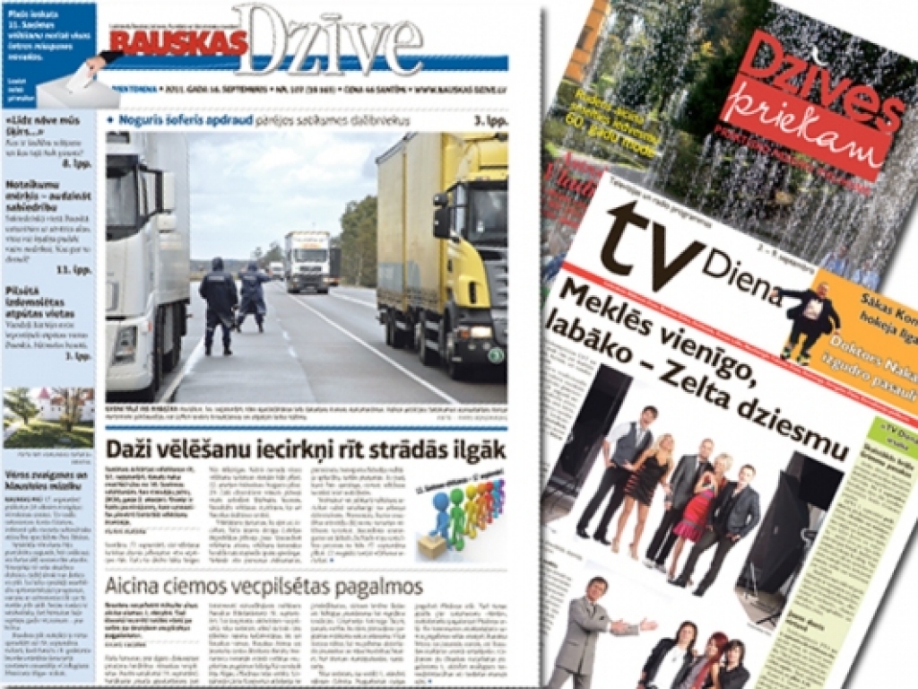 Mūspusē visvairāk lasa «Bauskas Dzīvi», «Ievu» un «Latvijas Avīzi» 