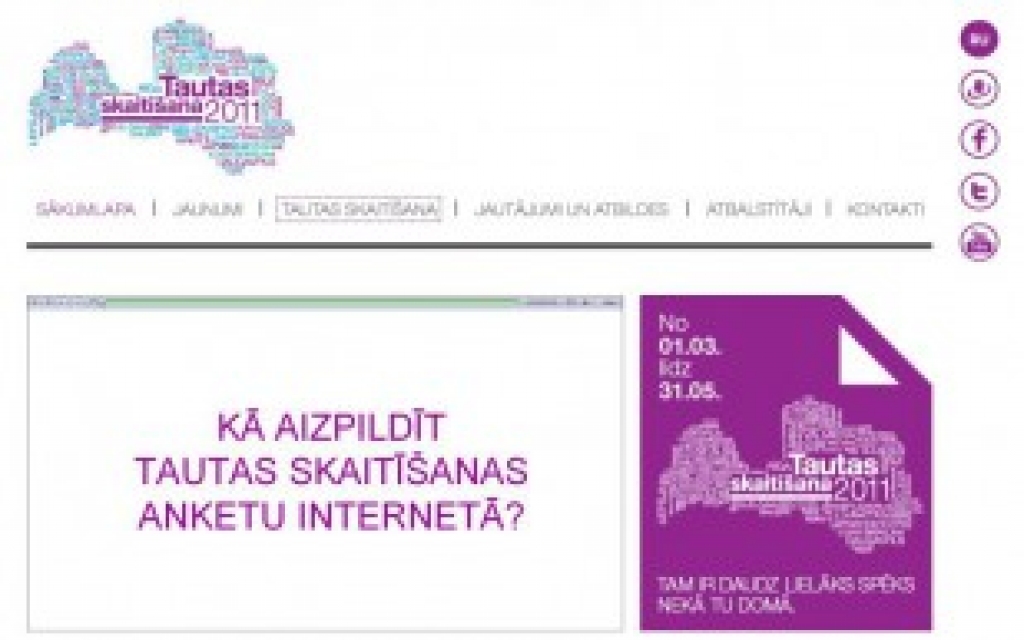 Iedzīvotāji sašutuši: mājaslapa tautasskaitisana.lv ir pārslogota un nedarbojas