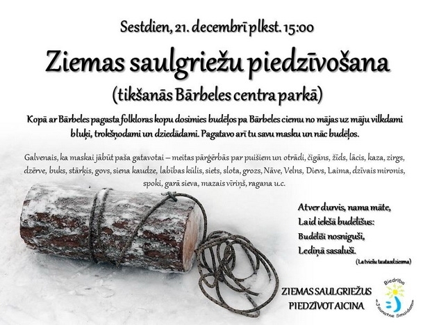 Ziemas saulgriežu piedzīvošana Bārbelē