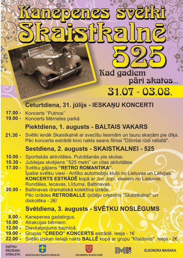 Kanepenes svētki Skaistkalnē šogad retrostilā
