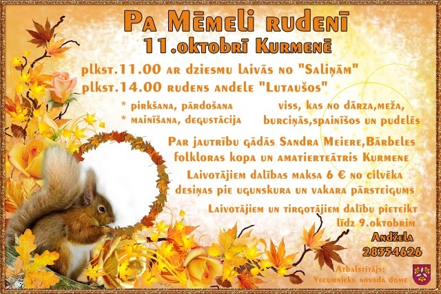 Sarīkojums «Pa Mēmeli rudenī» Kurmenē