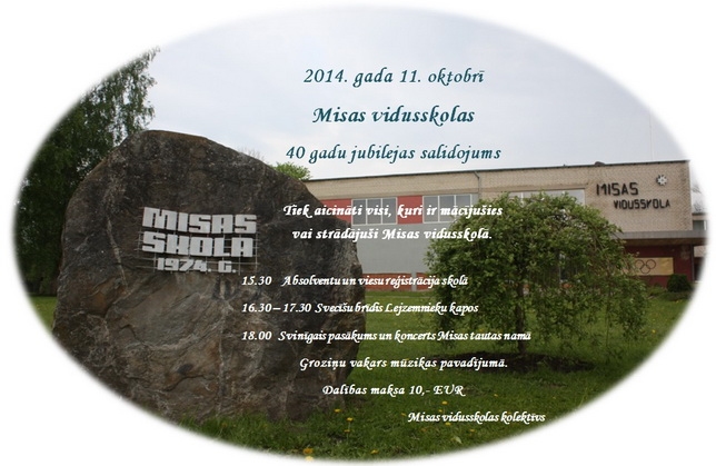 Misas vidusskolas 40 gadu jubilejas salidojums