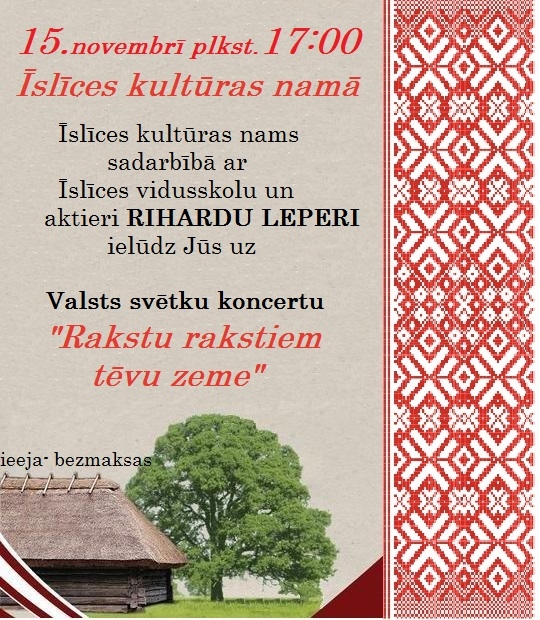 Valsts svētku koncerts Īslīces kultūras namā