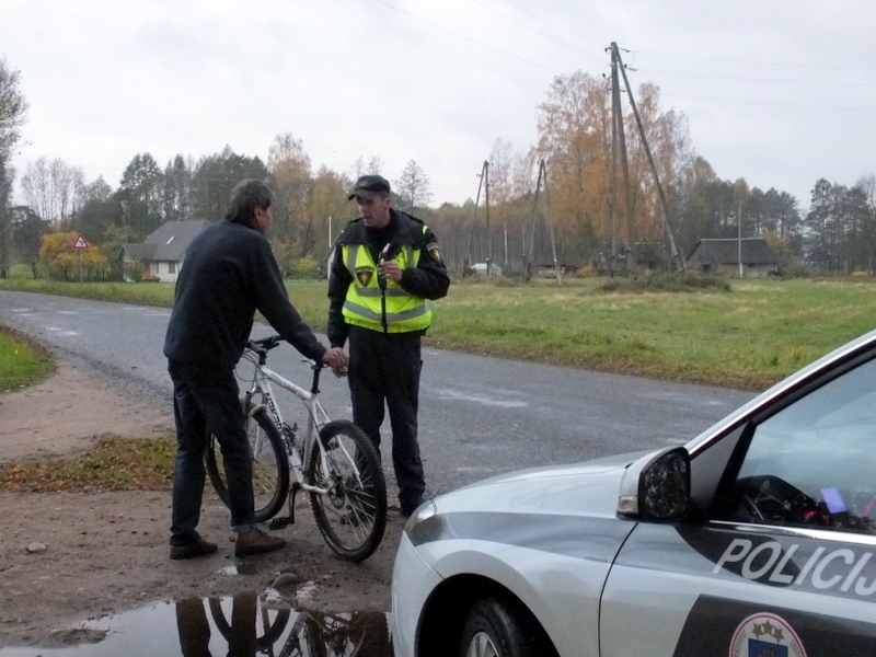 Velosipēdistam Skaistkalnē konstatē 1,8 promiles
