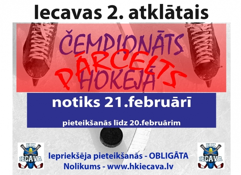 Iecavas hokeja čempionātu pārceļ vēlreiz