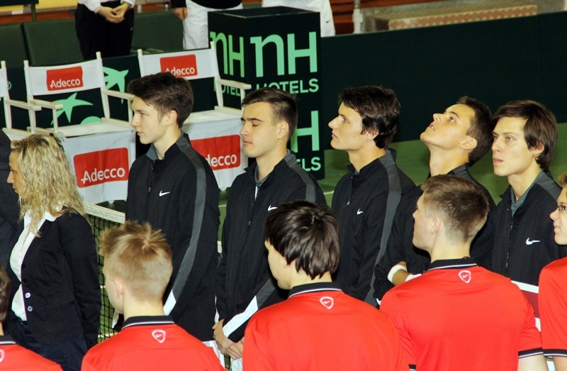 FOTO: Mārtiņa Podžus spēle pret Aleksandru Lazovu