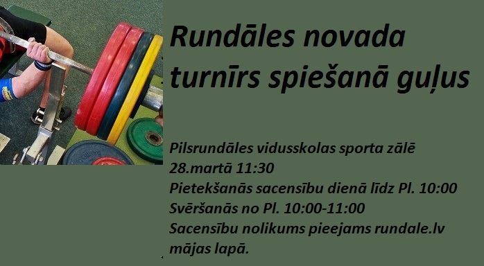 Rundāles novada turnīrs spiešanā guļus