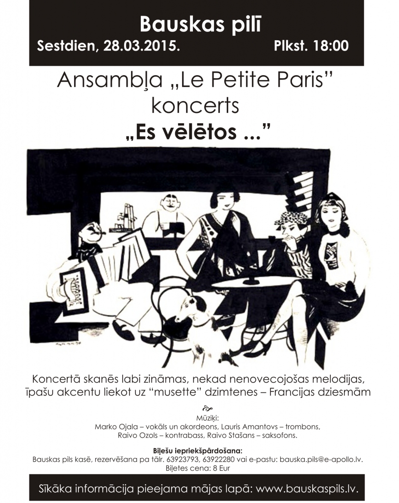 „Le Petit Paris” koncerts Bauskas pilī