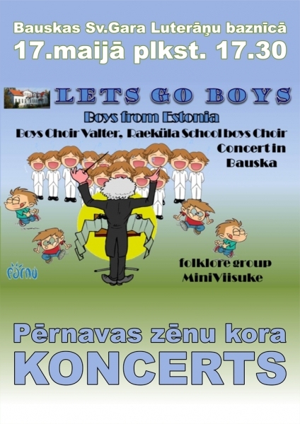 Pērnavas zēnu kora koncerts Bauskas Sv.Gara Luterāņu baznīcā