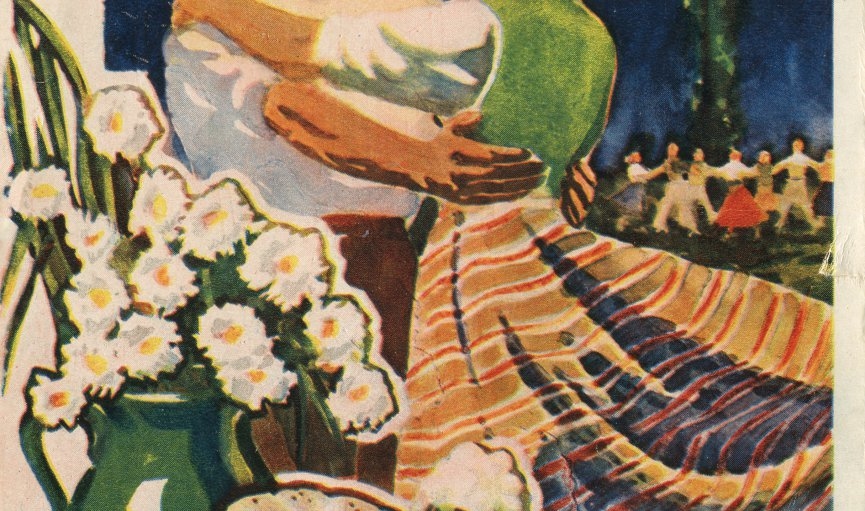 Kurmenes bibliotēkā skatāma Jāņu dienas izstāde