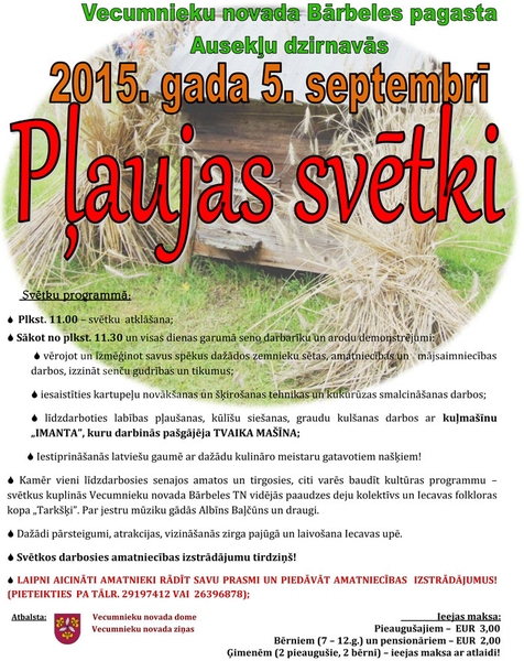 Pļaujas svētki Ausekļu dzirnavās