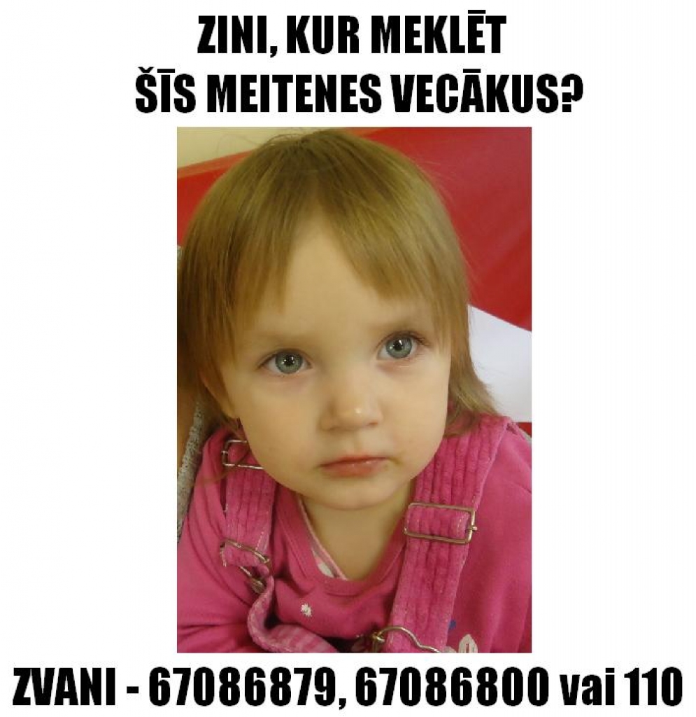 Noskaidrota pie auklītes pamestās meitenītes vecāku identitāte
