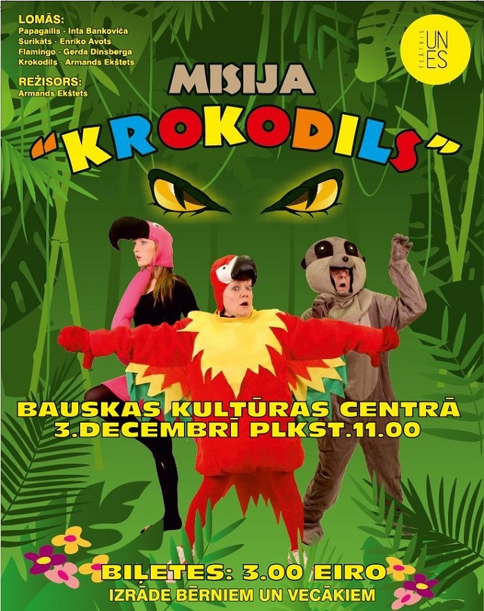 Izrāde bērniem „Misija – krokodils” Bauskā