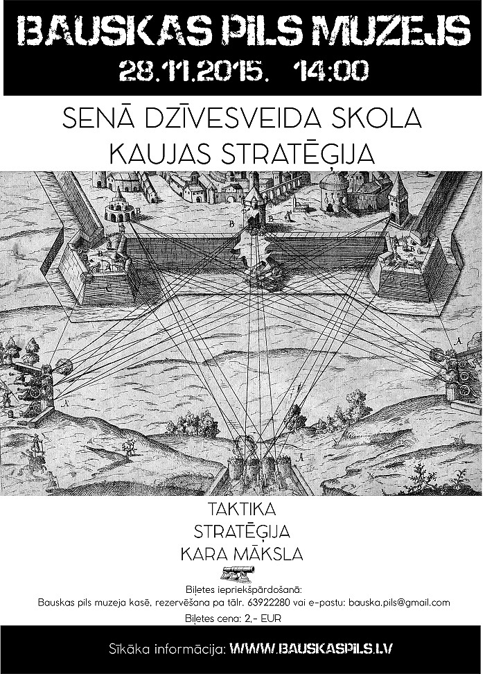 Pasākums «Kaujas stratēģija» Bauskas pilī