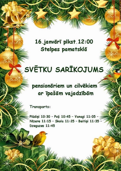 Svētku sarīkojums pensionāriem un cilvēkiem ar īpašām vajadzībām Stelpē