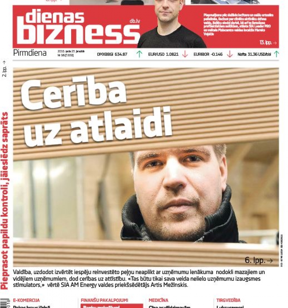 Reinvestētās peļņas atlaide iespējama tikai nelielajiem