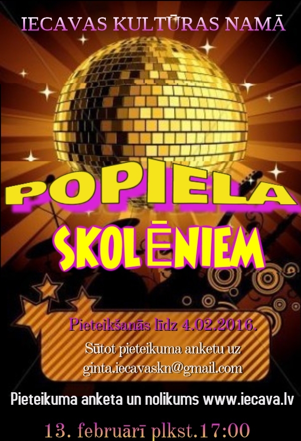 Popiela skolēniem Iecavā