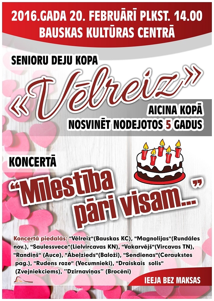 Deju kolektīva «Vēlreiz» jubilejas koncerts