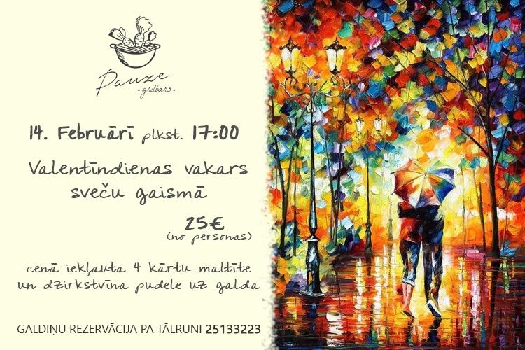 Valentīndiena grillbārā «Pauze»