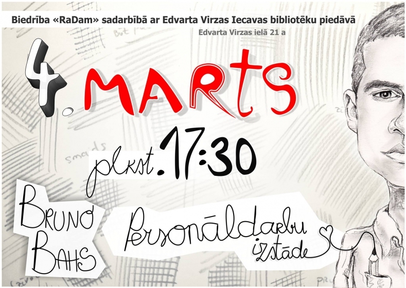 Bruno Baha personāldarbu izstādes atklāšana Iecavā