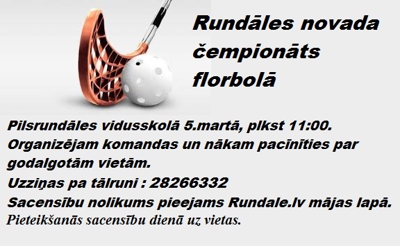 Rundāles novada čempionāts florbolā