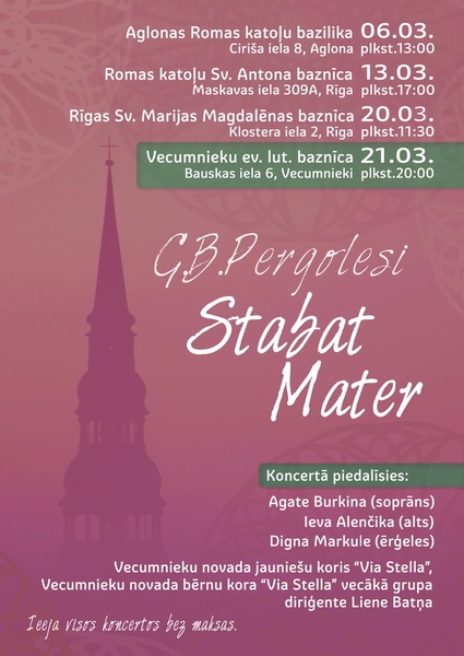 Kora «Via Stella» koncerts Vecumnieku ev. lut. baznīcā