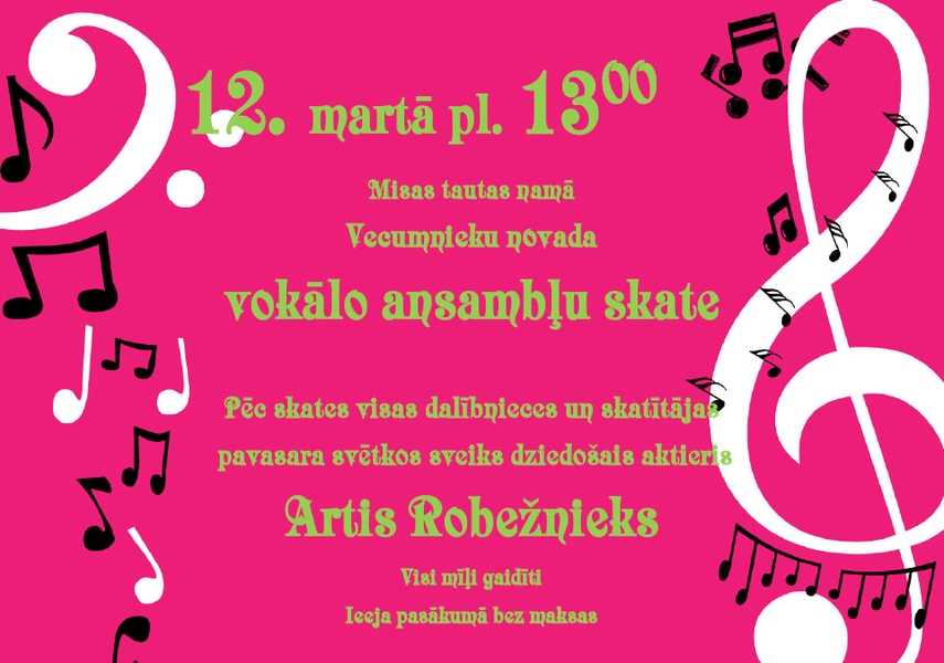 Vecumnieku novada vokālo ansambļu skate Misā
