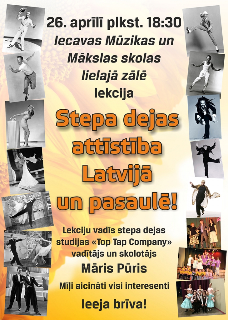 Lekcija par stepa dejām Iecavā