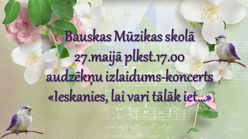Koncerts un izlaidums Bauskas mūzikas skolā
