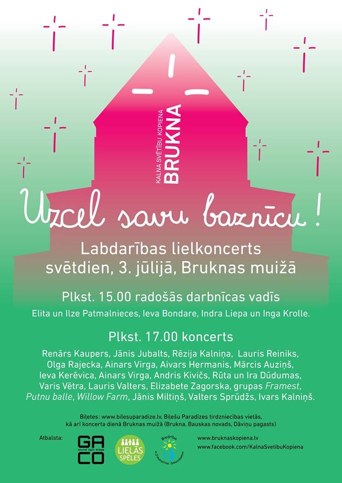 Labdarības koncerts «Uzcel savu baznīcu» Bruknā