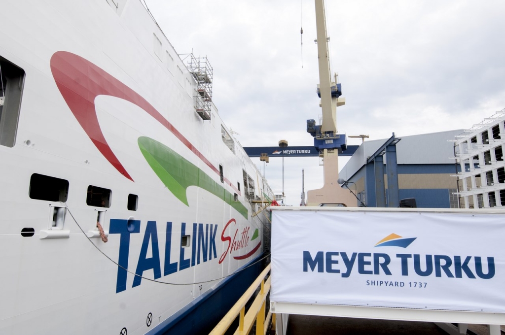 FOTO: Nokristīts jaunais Tallink prāmis M/S Megastar 