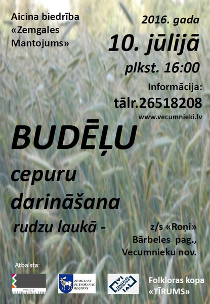 Budēļu cepuru darināšana Bārbelē