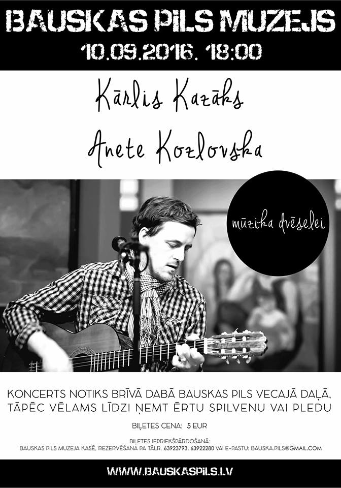 Kārļa Kazāka un Anetes Kozlovskas koncerts Bauskas pilī