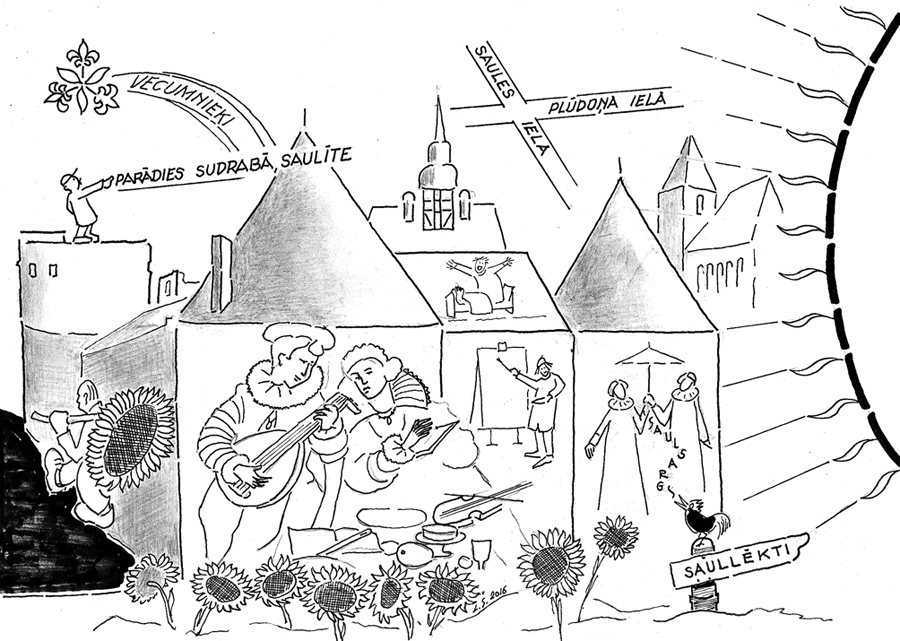 Karikatūra: NOVADU VAR IZDANCOT, IZDZIEDĀT UN PUTRĀ IZVĀRĪT